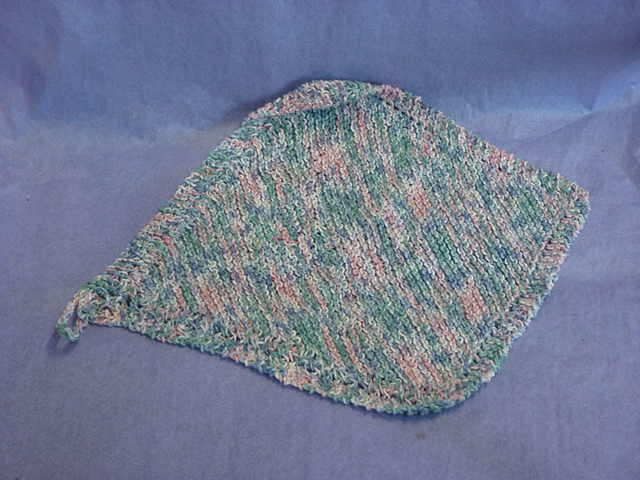 HAND KNIT 100% COTTON FACE OR DISH CLOTH